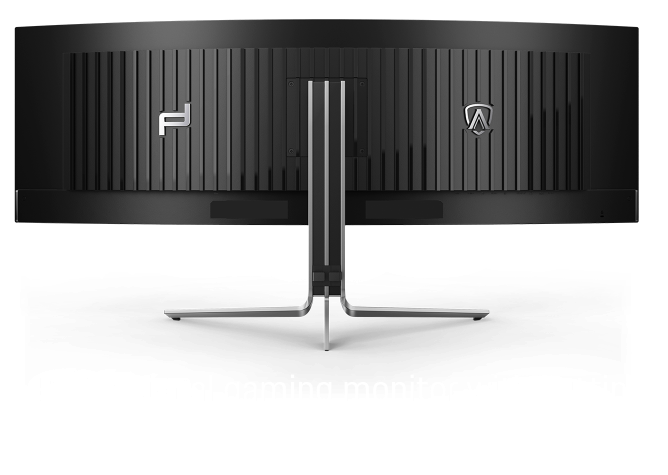 Design arrière exclusif du moniteur AOC Porsche Design s'inspirant de l'emblématique Porsche 911 avec des finitions premium chez FlowUP