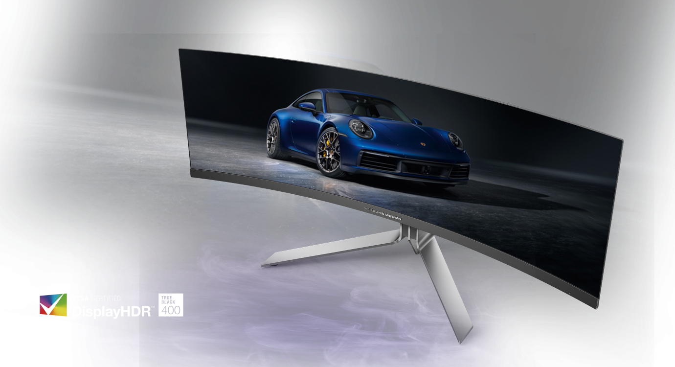 Certification DisplayHDR True Black 400 : contrastes saisissants et noirs profonds sur la dalle de l'écran AOC Porsche Design chez FlowUP
