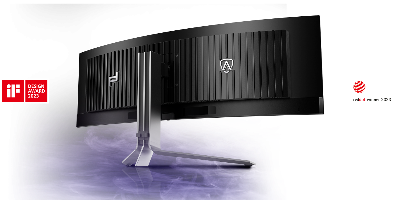Design d'exception récompensé par les prix iF Design et Red Dot 2023 pour l'écran premium AOC Porsche Design chez FlowUP