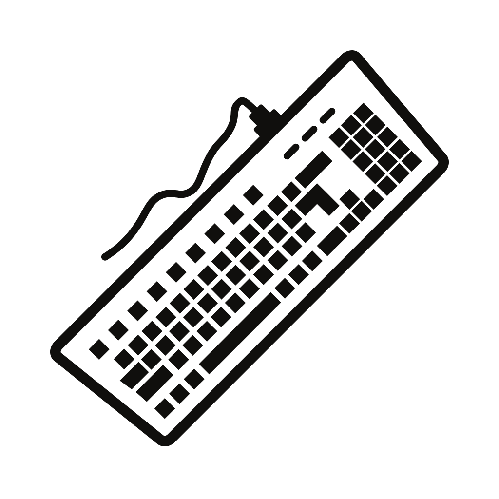 Symbole de clavier pour choisir des périphériques pour pc gamer FlowUP 