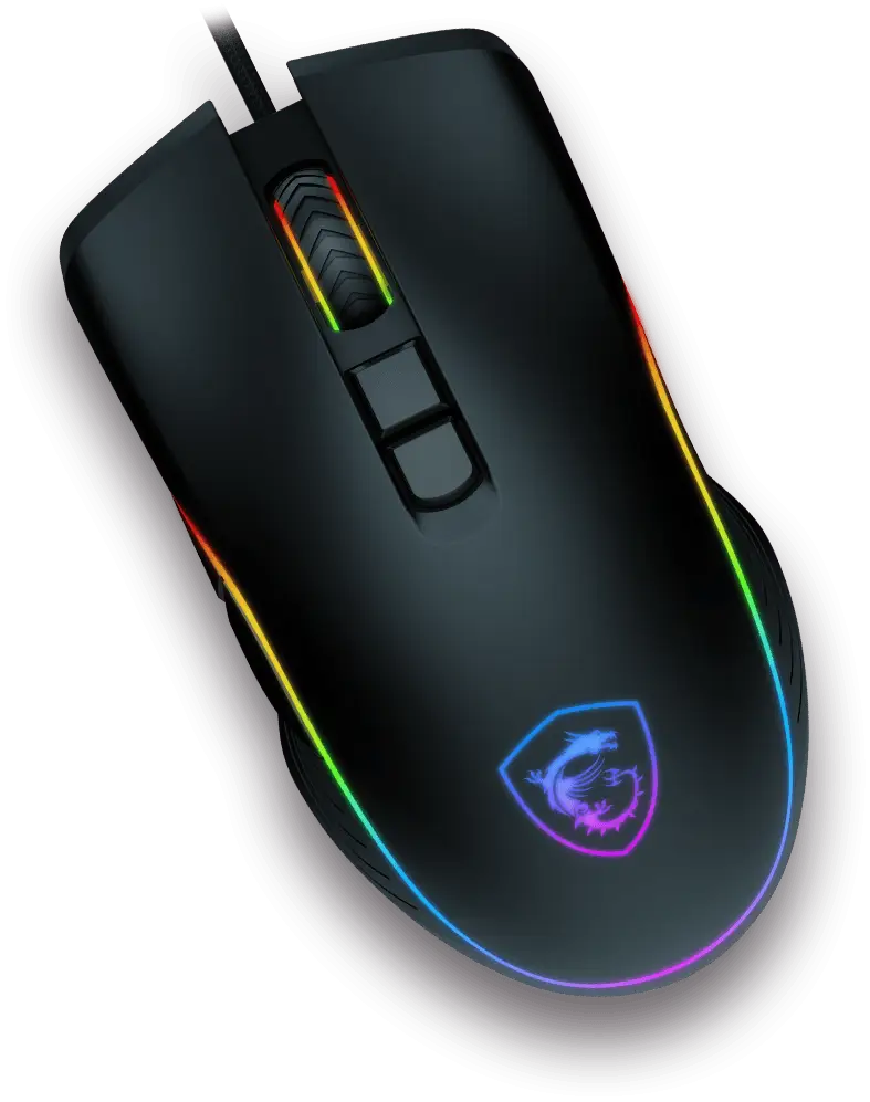 Souris gaming MSI Forge GM300 pour PC gamer avec capteur optique 7200 DPI et éclairage RGB personnalisable sur le site FlowUP