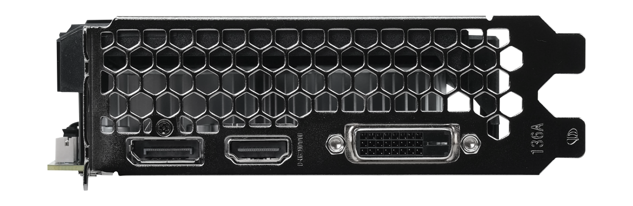 Connectiques carte graphique HDMI et DisplayPort sur PC gamer FlowUP haute performance