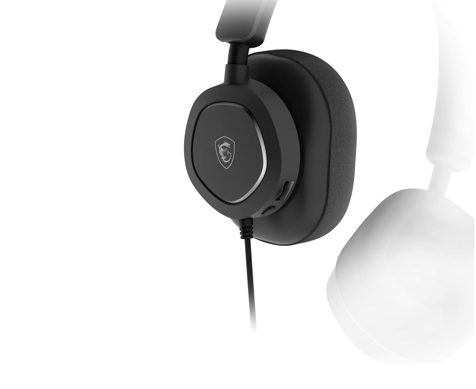 Microphone cardioïde détachable et flexible du casque MSI Maestro 300 pour une communication claire sans bruits de fond chez FlowUP