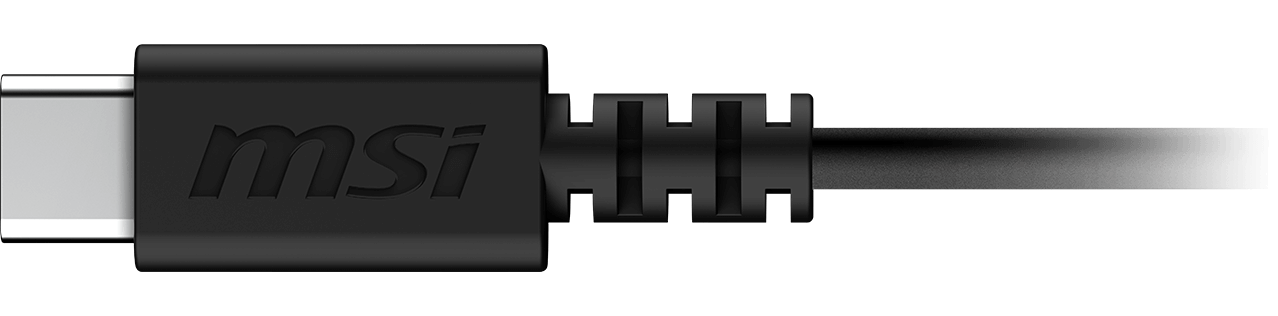 Connecteur USB-C haute qualité du casque MSI Maestro 300 pour une liaison stable et rapide sur tous vos appareils chez FlowUP