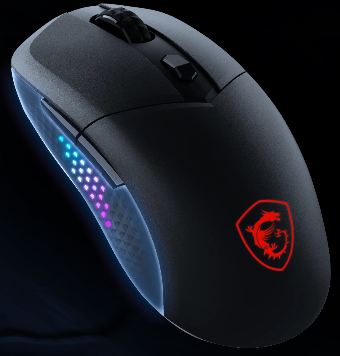 Souris MSI Versa 300 Elite avec capteur optique PixArt 26K DPI et patins 100% PTFE pour une glisse ultra-fluide chez FlowUP