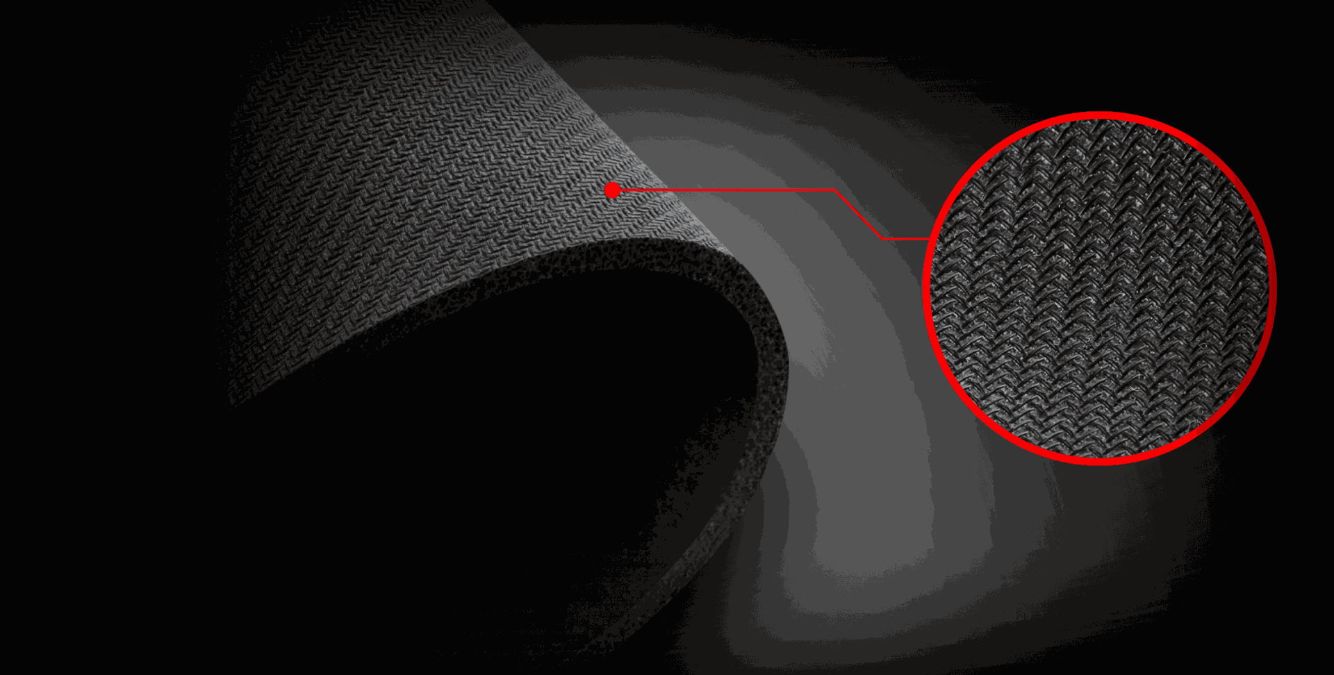 Base en caoutchouc à texture dense offrant une stabilité maximale et une adhérence antidérapante au tapis MSI Agility chez FlowUP