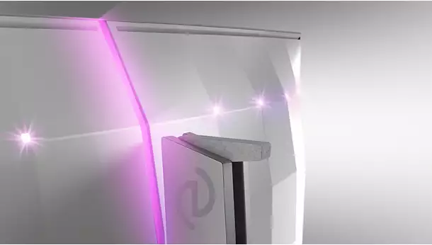 Illustration de la technologie Ambiglow optimisée par IA pour une immersion lumineuse sur le moniteur Philips chez FlowUP