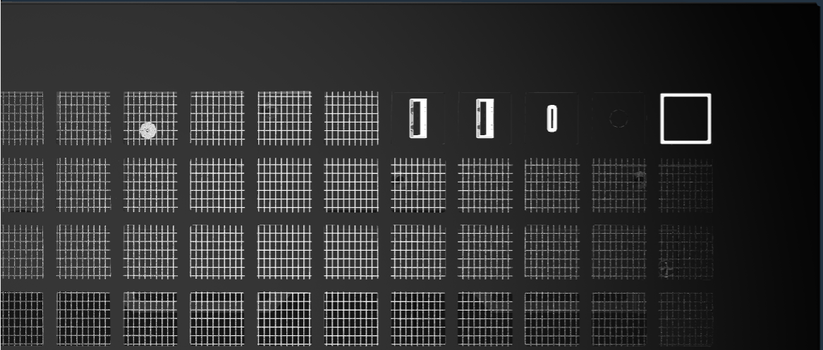 Ports USB Type C et USB standard sur le panneau supérieur du boîtier noir Arctic Xtender pour le PC gamer ARCTIC GEFORCE RTX 5080 de FlowUP