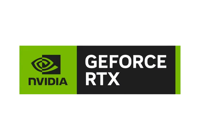 Logo NVIDIA GeForce RTX - Cartes graphiques pour PC Gamer FlowUP