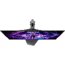 Vue de face de l'écran PC gamer plat AOC AGON PRO AG276QZD2 27 pouces avec son pied ergonomique et dalle QD-OLED pour setup FlowUP