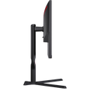 Vue de face de l'écran PC gamer AOC 24,5 pouces 25G3ZM affichant une guerrière masquée devant un halo de feu et ses caractéristiques dont le taux de rafraîchissement 240Hz