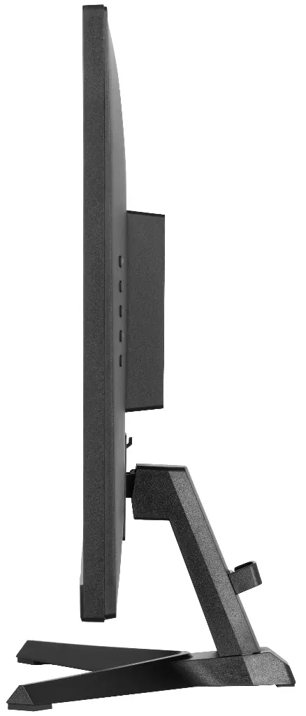 Vue de profil de l'écran PC iiyama 27 pouces G-Master G2770HS montrant la finesse de la dalle mate et son pied de support fixe robuste
