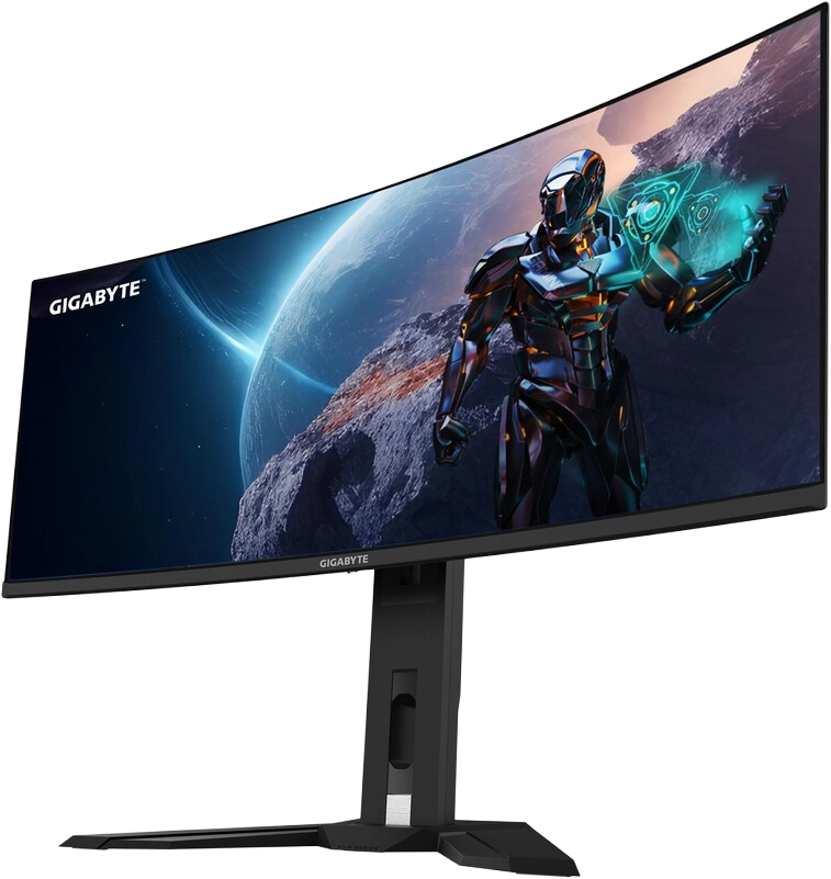 Écran PC gamer Gigabyte MO34WQC2 34 pouces incurvé WQHD 3440x1440 QD OLED 240Hz 0 03 ms design immersif ultra large