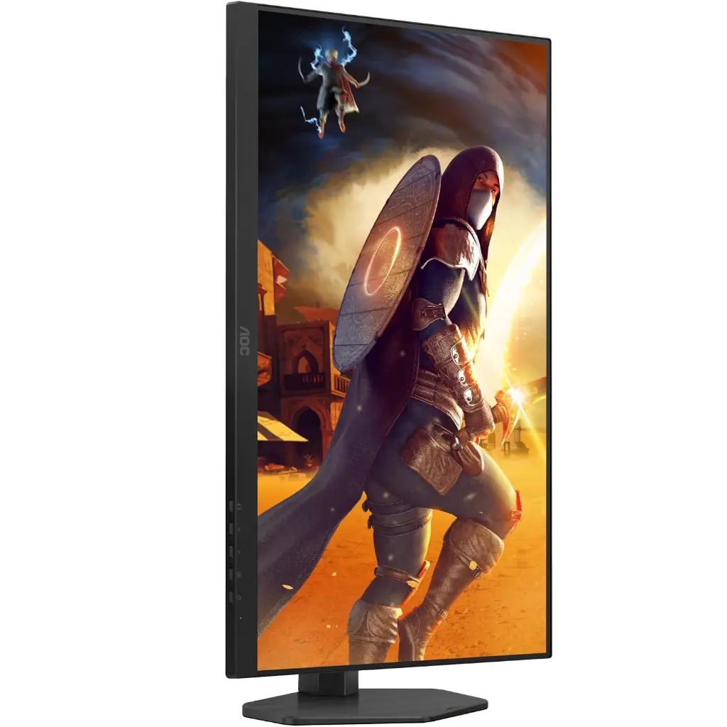 Écran PC gamer AOC 27 pouces QHD 240Hz pivoté à 90 degrés avec pied ergonomique pour setup FlowUP