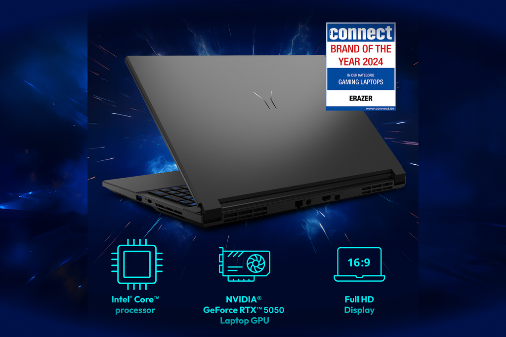 ERAZER Scout 17" E1 / RTX 5050 / I5 13420H / 16GB DDR5 / 144Hz